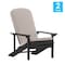 Flash Furniture SLT Gray Adirondack Chairs with Cream Cushions, 2PK 2-JJ-C14501-CSNCR-SLT-GG - alternate 8